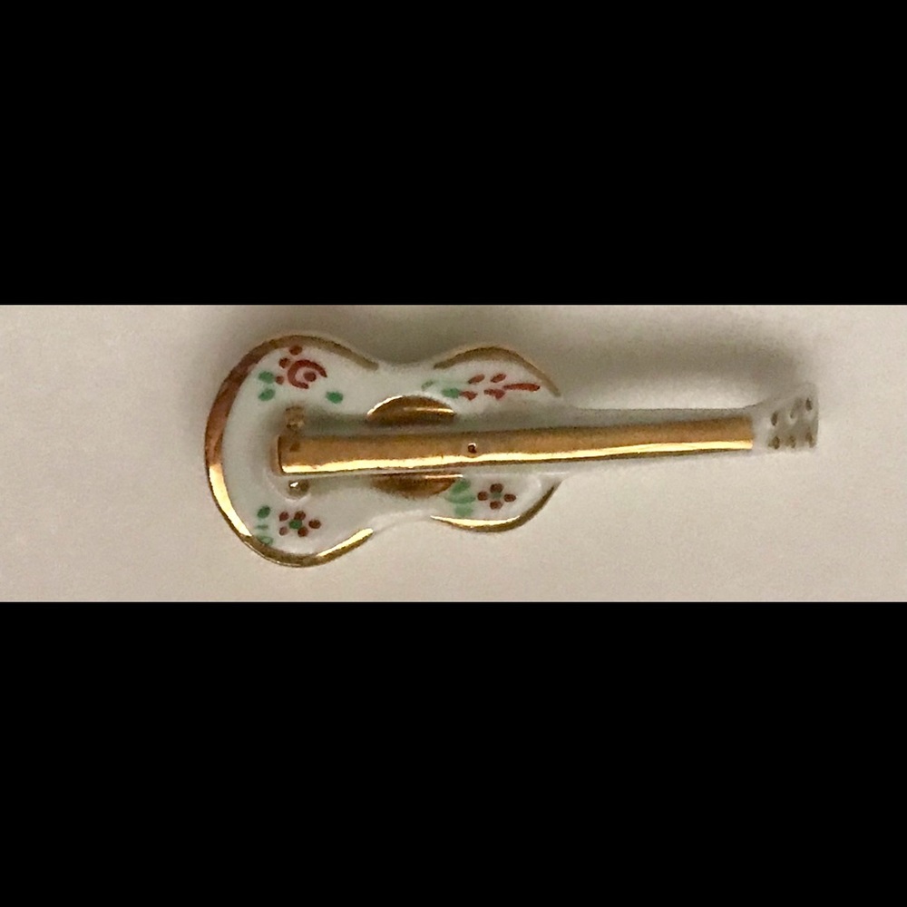 Miniature Limoges Violin or Guitar